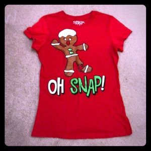 Red “Oh Snap!” Gingerbread T-shirt